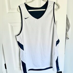 Nike Navy and White Reversible Basketball Athletic Jersey